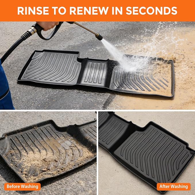 Floor Mats for Ford Escape Hybrid & Plug-in Hybrid 2020-2026 (Not for Gas), Custom Fit Heavy Duty TPE All Weather Protection, Waterproof Non-Slip Black(Two-Row Floor Mats & Cargo Liner)