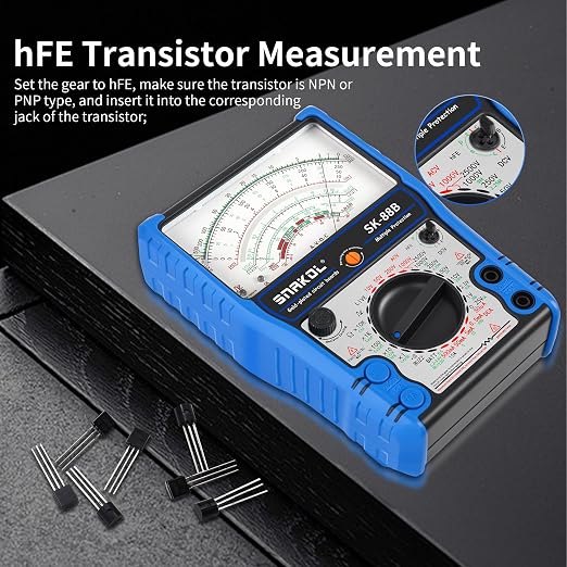 Analog Multimeter Tester, Analog Voltmeter Multimeter, Fieldpiece Multimeters for AC/DC Volt 2500V,DC Current 10A,RX 10K,Battery Tester, Diode/LED Testing,Live and Infrared Remote Detection