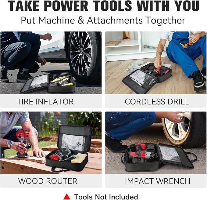 AVID POWER Cordless Tire Inflator Bundle with Tool Bag