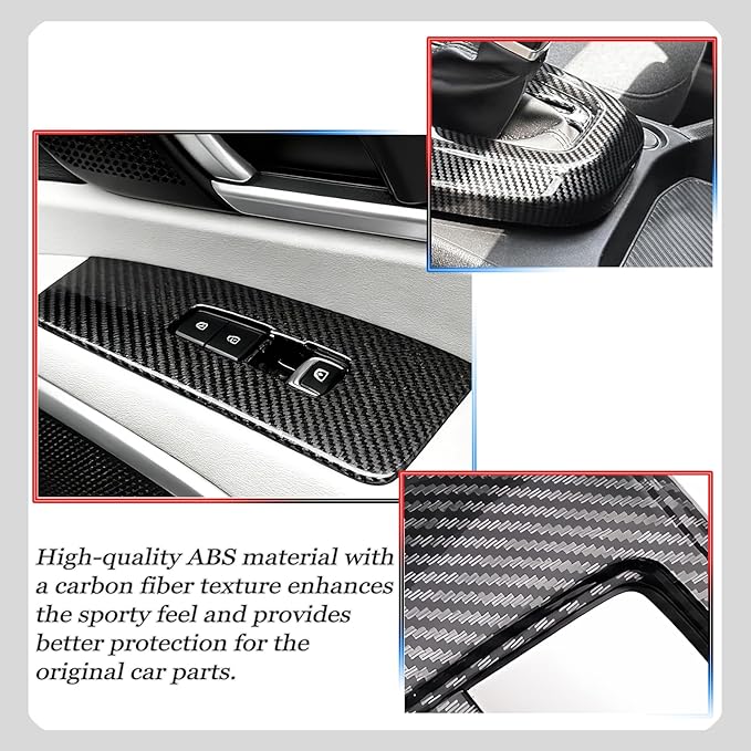 Window control panel cover,For Kia Telluride 2020 2021 2022 2023 2024 2025 2026, power windows trim - Carbon Fiber Accessories(For SX, SX-Prestige X-Line, SX-Prestige X-Pro, SX-Prestige, X-Line)