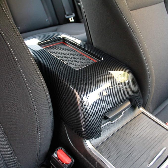 crosselec Center Console Organizer Armrest Box Cover Trim with Storage Slot for Dodge Charger 2011-2021/Chrysler 300 2015-2021