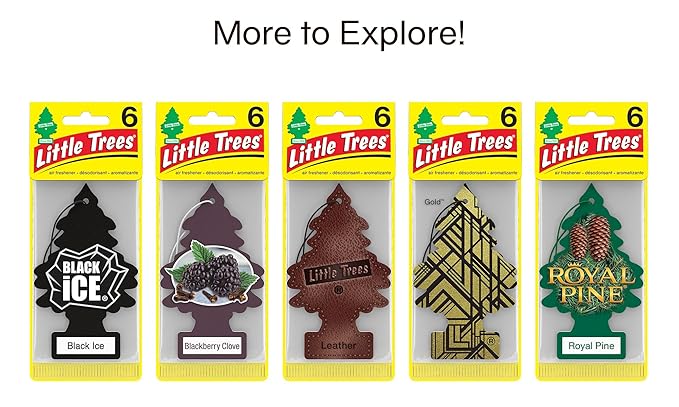 LITTLE TREES Air Fresheners Car Air Freshener. Hanging Tree Provides Long Lasting Scent for Auto or Home. No Smoking, 24 Air Fresheners (Pack of 6)
