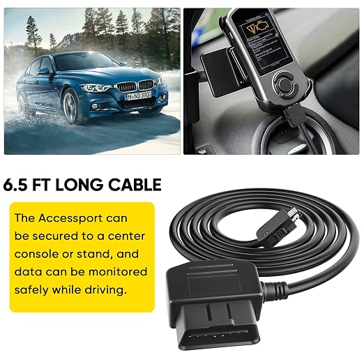 Access Port OBD2 OBDII Cable Compatible with Cord V3 Sub-aru Ford VW WRX STI Focus Evo BMW Fits All Cars that use V3 Accessports 6.5 ft