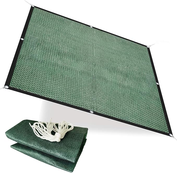 Alion Home HDPE 50% Sun Block Garden Netting Mesh - (6' x 20', Green)