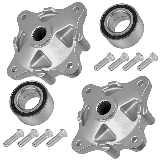 Caltric 2 Rear Wheel Hub with Bearing and Bolt Compatible with Polaris RZR 800 EFI/RZR S 4 800 2008-2014