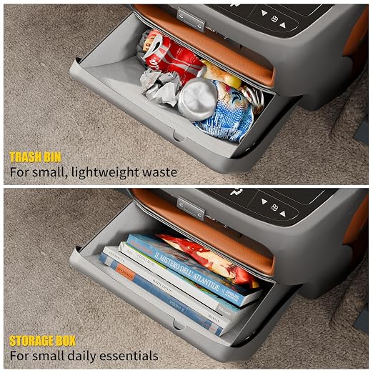 Trash Can Compatible with 2023-2025 2026 Honda Pilot Trash Bin Magnetic-Closure Garbage Can Magnetized Trash Bin Extra Rear 2nd Row Storage Box for 2024 Pilot Accessories