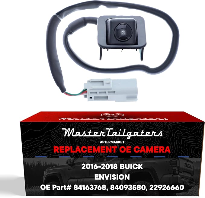 Master Tailgaters Replacement for Buick Envision w/o Surround View (2016-2018) Rear View Backup Camera OE Part # 84163768, 84093580, 22926660