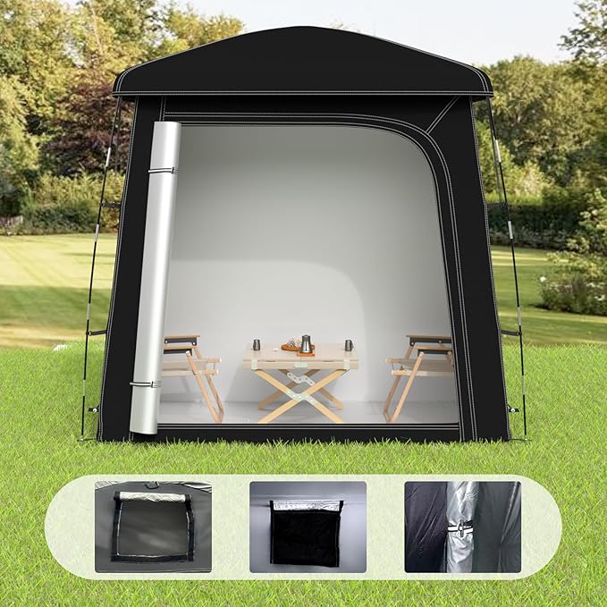 Outdoor Storage Shed Tent, Oversized Bike Storage Tent for 2-3 Bikes, 200X100X190CM Portable Foldable Garage/Garden Storage Tent, Waterproof Anti-uv Outdoor Bicycle Cover
