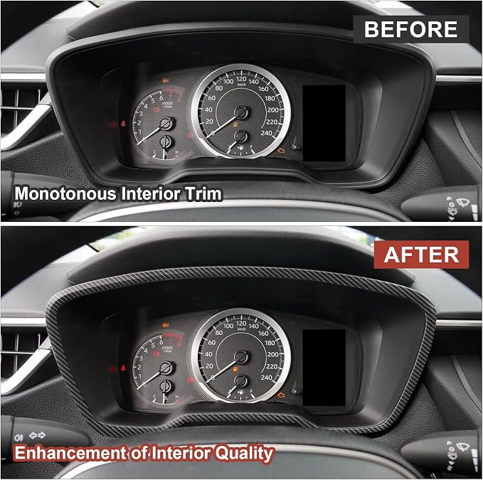 Carbon Fiber Dashboard Panel Cover Compatible with Toyota Corolla 2020–2026 & Corolla Hatchback 2019–2026