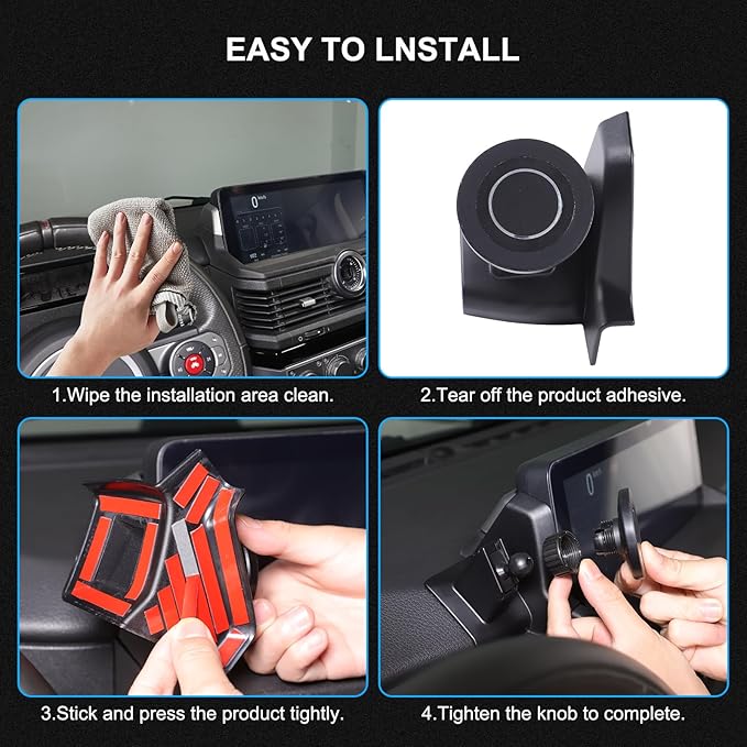 Car Mobile Phone Holder The Navigation Screen Compatible with Ineos Grenadier 2020-2026 Adjustable 360° Central Control Phone Holder Accessories (Left,Style E)