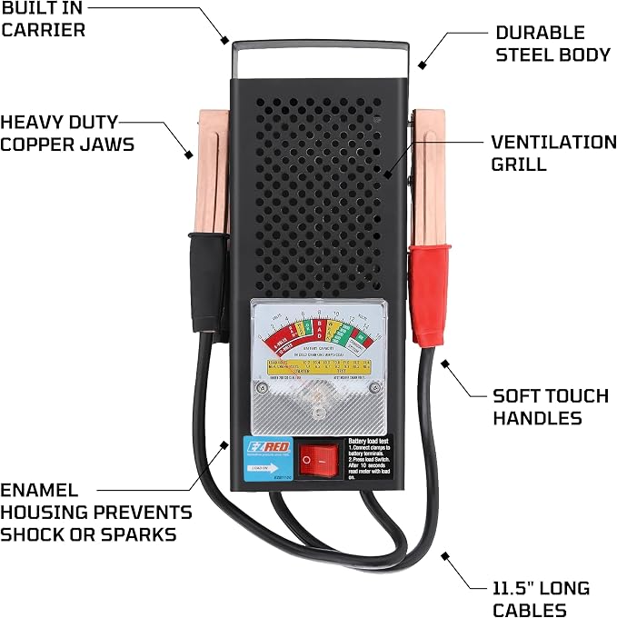 EZ RED B1100 1-4 Battery Load Tester