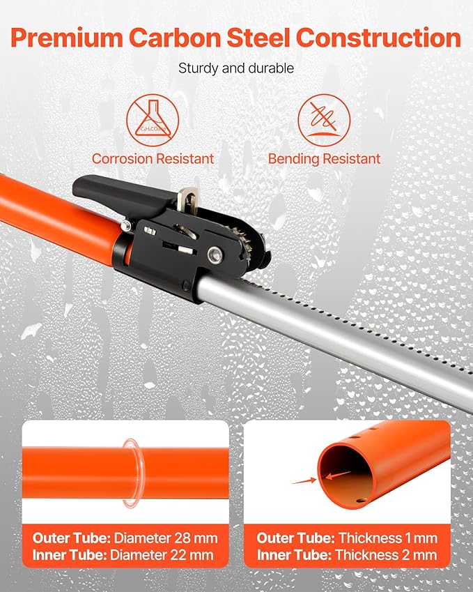 VEVOR Cargo Bar, Cargo Bar Adjustable from 40" to 73", Heavy-Duty Steel Cargos Stabilizer with Storage Net & Non-Slip Foot Pads, Telescoping Load Lock Bars Stop Sliding for SUVs, Sedans