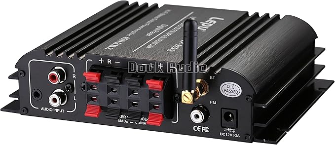 Nobsound Lepy Hi-Fi Stereo Multimedia 4-Channel 180w (45W x 4) Bluetooth Power Amplifier Audio Amp Booster USB SD DVD CD FM MP3 for Car Vehicle Home Booster Remote Control & LED Display Screen