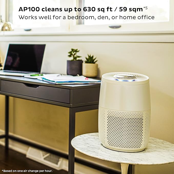 Instant HEPA Quiet Air Purifier, From the Makers of Instant Pot with Plasma Ion Technology for Rooms up to 630ft2; removes 99% of Dust, Smoke, Odors, Pollen & Pet Hair, for Bedrooms & Offices, Pearl