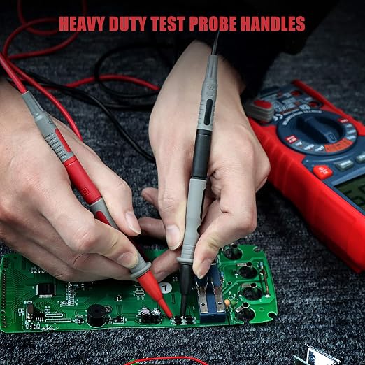 AstroAI 8Pcs Multimeter Test Leads Set with Alligator Clips and AM33D 2000 Counts Multimeter