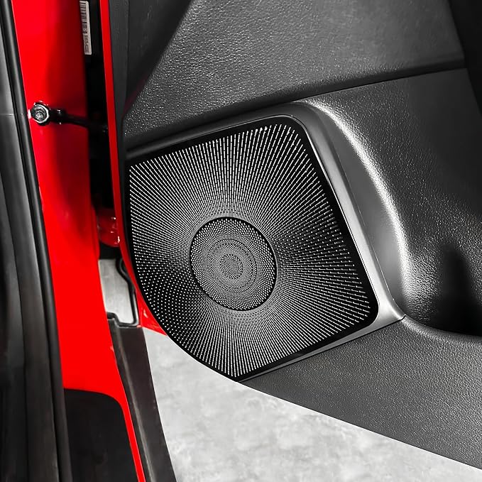 4PCS Speaker Grille Covers Compatible with Kia Soul 2020-2026 Accessories (Glossy Black)