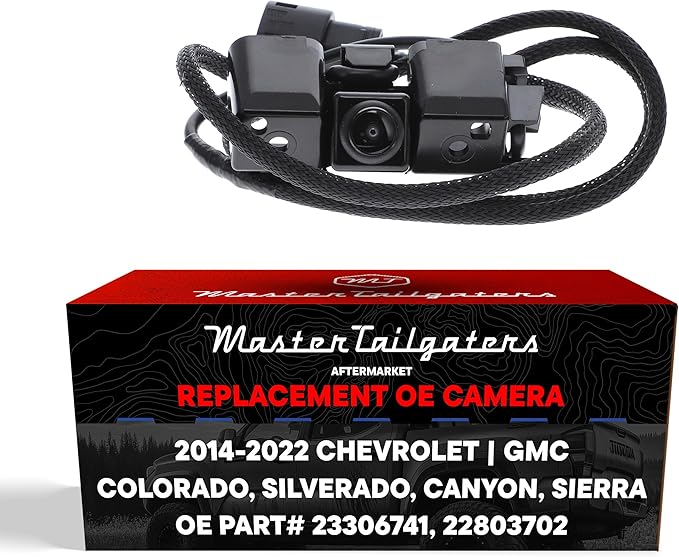 Master Tailgaters Replacement for Chevrolet Silverado (2014-2015), Colorado (2017-2021) / GMC Sierra (2014-2016), Canyon (2015-2022) Backup Camera OE Part # 23306741, 22803702