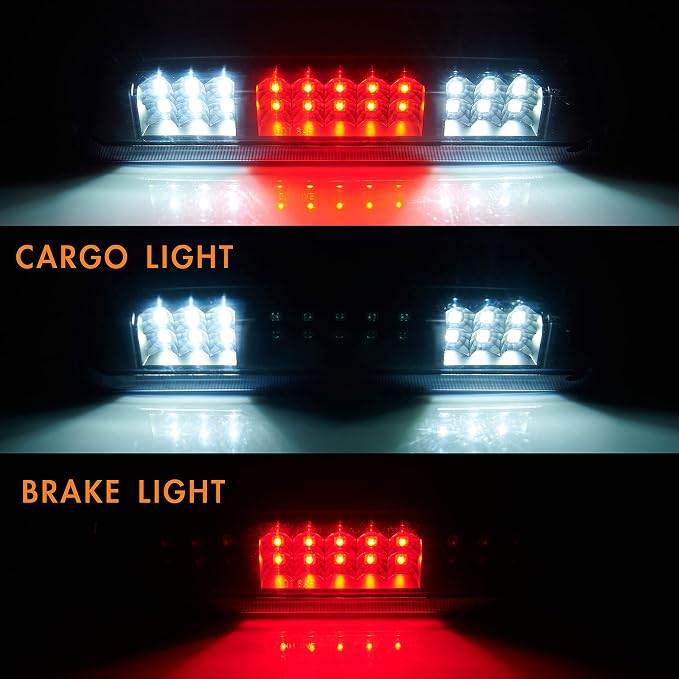 Third 3rd Brake Light LED for 2004 2005 2006 2007 2008 Ford F150, High Mount Rear Brake Lights Assembly for 04-08 F-150, Waterproof Center Cab Cargo Lamp Stop Light