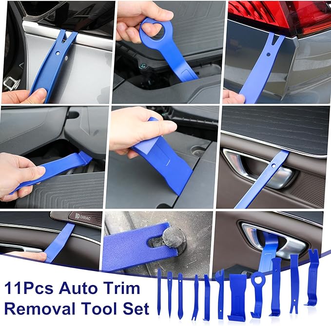 432Pcs Auto Trim Removal Tool Kit No Scratch Pry Tool for Car Door Panel Dashboard Removal, Include Clip Removal Tool, Panel Removal Tool, Car Radio Removal Tool, Blue