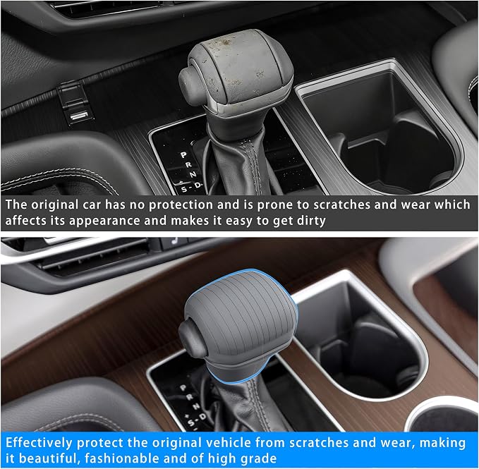 Silicone Gear Shifter Trim Cover for Sienna 2021-2025,Center Console Gear Shift Head Protection Cover Automatic Gear Shift Knob Cover Interior Accessories