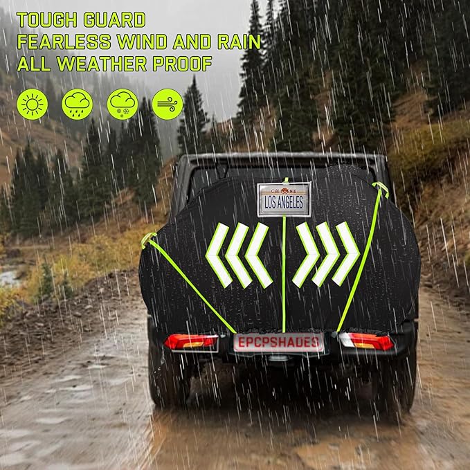Bike Cover for Outside Storage, 600D Oxford 2 Bike Waterproof Bicycle Cover with PU Coating, Anti Dust rain Snow and UV Protection Covers for E-bike Mountain bike Road bike, Black