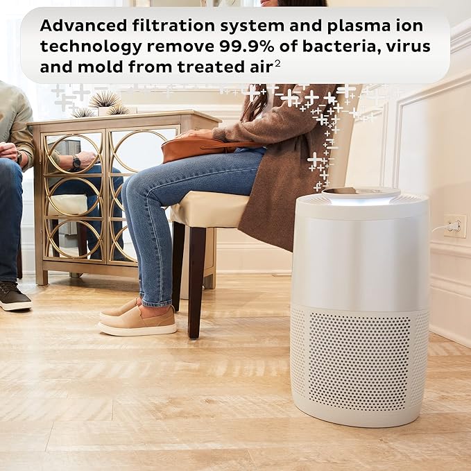 Instant HEPA Quiet Air Purifier From the Makers of Instant Pot with Plasma Ion Technology for Rooms up to 1140ft2, removes 99% of Dust, Smoke, Odors, Pollen & Pet Hair, for Bedrooms, Offices, Pearl