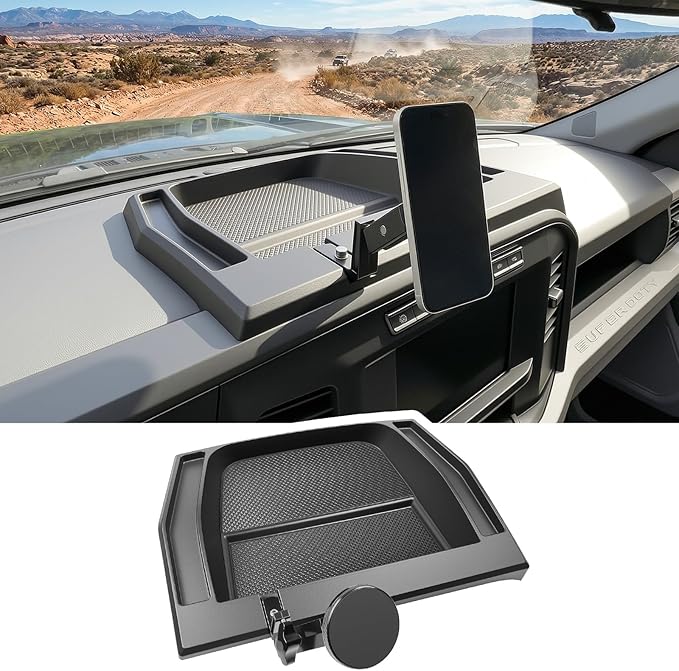 Magnetic Phone Mount Holder for 2023-2026 Ford F250 F350 F450 Super Duty(Without Center Dashboard Speaker) Dash Cell Phone Cradles Adjustable Phone Stand Accessories for 2023+ F250-F450