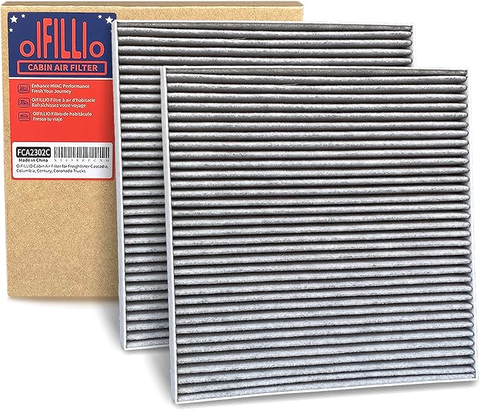 OIFILLIO Cabin Air Filter Freightliner Cascadia cabin air filter abp n10g 91559 for Cascadia Columbia Coronado 122SD Trucks AF26235, PA4857, 24318, P609422, BOA91559 (2)