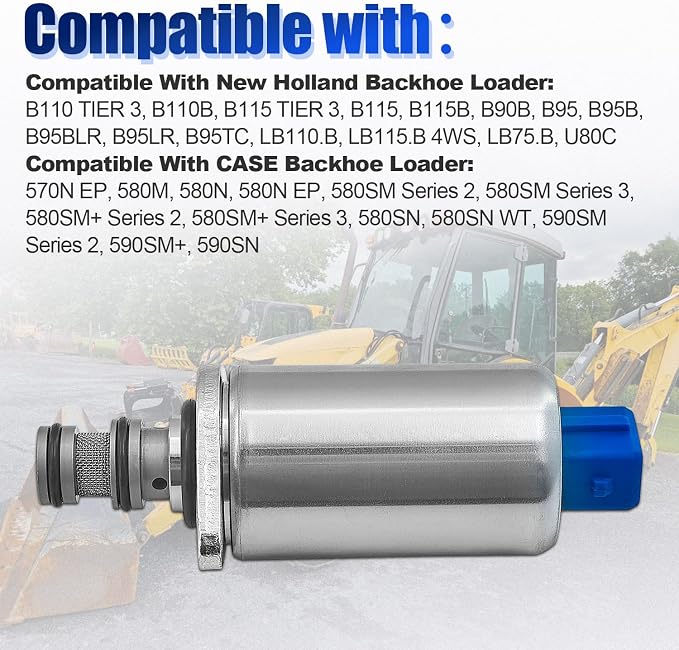85827993 Hydraulic Valve Compatible with New Holland B110 TIER 3 U80C B110B B115 TIER 3 B90B B95 B95B For Case 570N EP 580M 580N 590SM