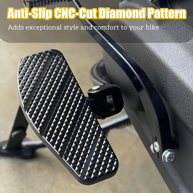 Mini Rider's Footpegs Floorboards Pedal for Harley Softail Standard, Low Rider, Street Bob, Fat Bob, Dyna, FX 1984-2017, For 10mm Universality Road king, Road glide, Electra glide, Street glide