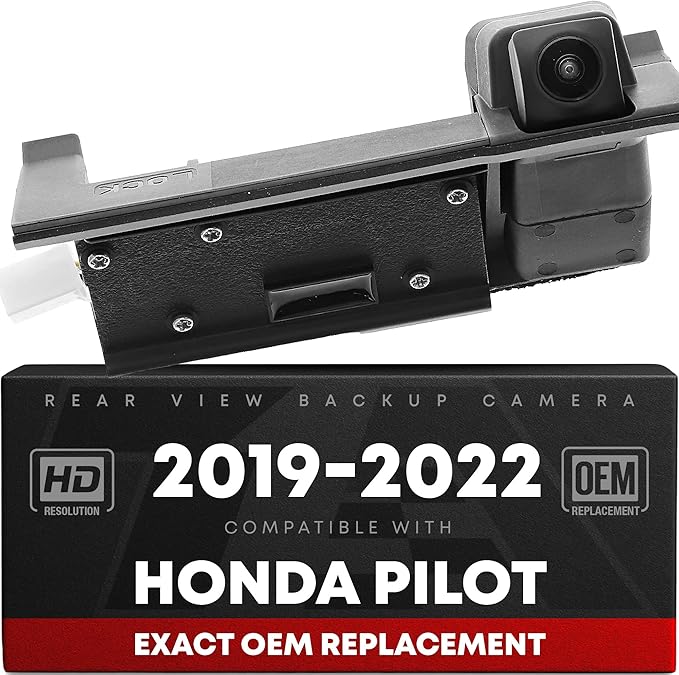 Rear View Backup Camera, Reverse Park Assist - Compatible with 2019-2022 Honda Pilot - OEM 74810TG7A41, HO1960161