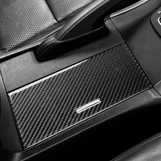 Black Soft Carbon Fiber car Interior Water Cup Panel 1/Piece Decorative Sticker Suitable for Acura TSX 09-14 Carbon Fiber car Interior