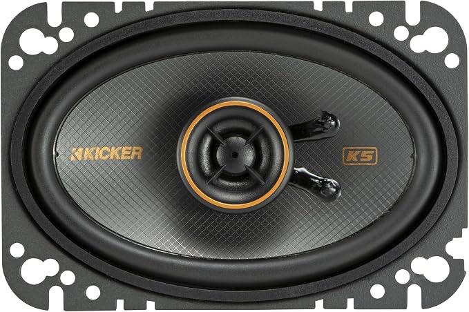 KICKER 51KSC4604 KS-Series 4x6 Coaxial Speakers with .5" tweeters, 4-Ohm, Pair