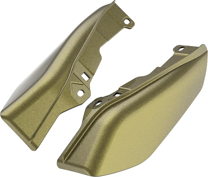Color - Matched Mid Frame Air Deflectors Heat Shield, Perfectly Fit for Harley Touring Models 2009-2026 Olive Gold