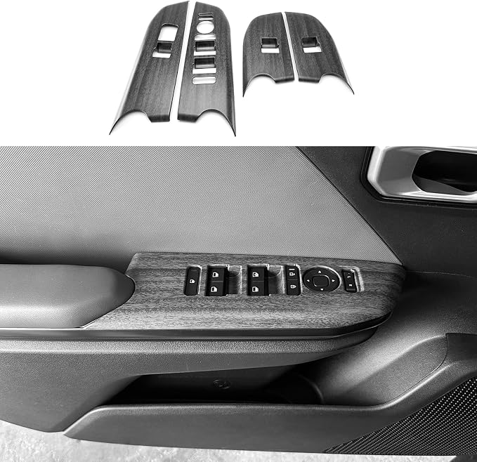 YOUTOOCAR Door Lock Switch Covers Compatible with Kia K4 2025-2026 Accessories (Wood Grain)