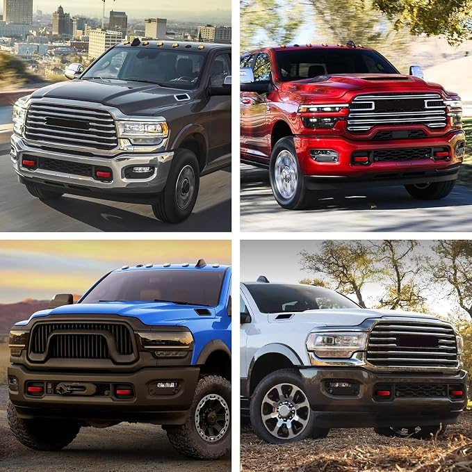 Front Tow Hooks Covers for RAM 2500/3500 2019-2026, Hitch Cover Customized Car Tow Hooks Compatible with RAM 2500/3500 Accessories 2019-2026 (Red)