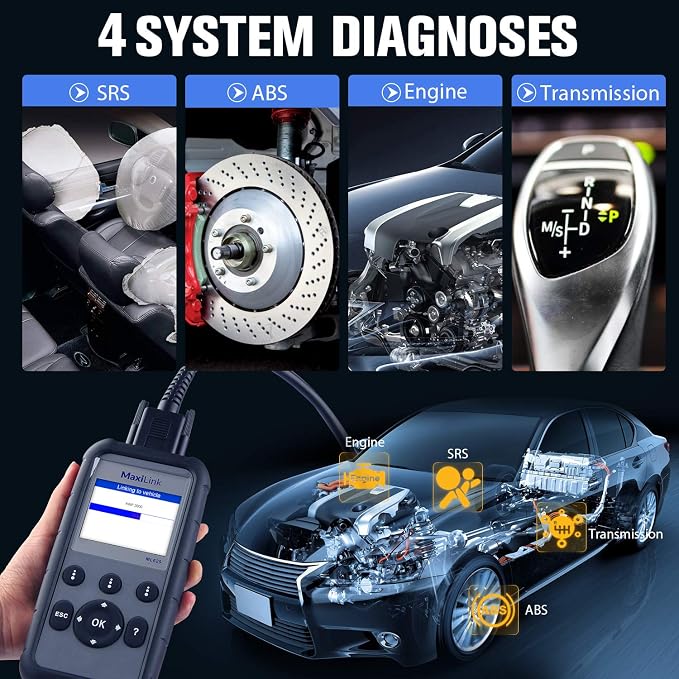 2026 New Autel ML629 OBD2 Scanner, ABS SRS Engine Transmission Diagnostic Scan Tool, Mechanic Full OBDII Code Reader w/DTC Lookup AutoVIN, OBD2 Live Data, Up of AL619 AL629 for Professionals DIYers