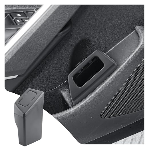 LUWU Car Trash Can for 2019-2024 2025 2026 Toyota RAV 4 Waterproof ABS Material Auto Garbage Bin, Portable Door Mount Trash Bin with Lid, Interior Accessories for RAV 4 Hybrid 2026 (Left)