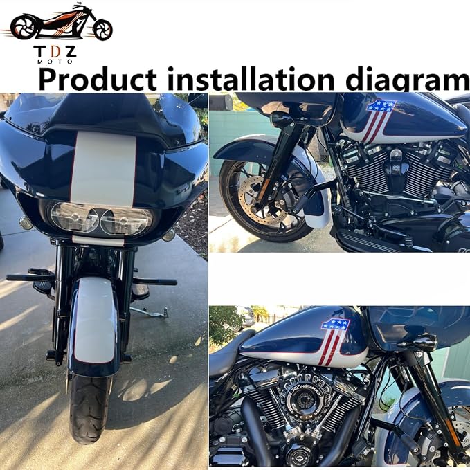 2014-2023 TDZ 1-1/4" Crash Bar Engine Guard for Harley Touring Street Glide Road Glide Road King Electra/Ultra Models【Buying Colorful Wheels for Matching is More Fashionable】