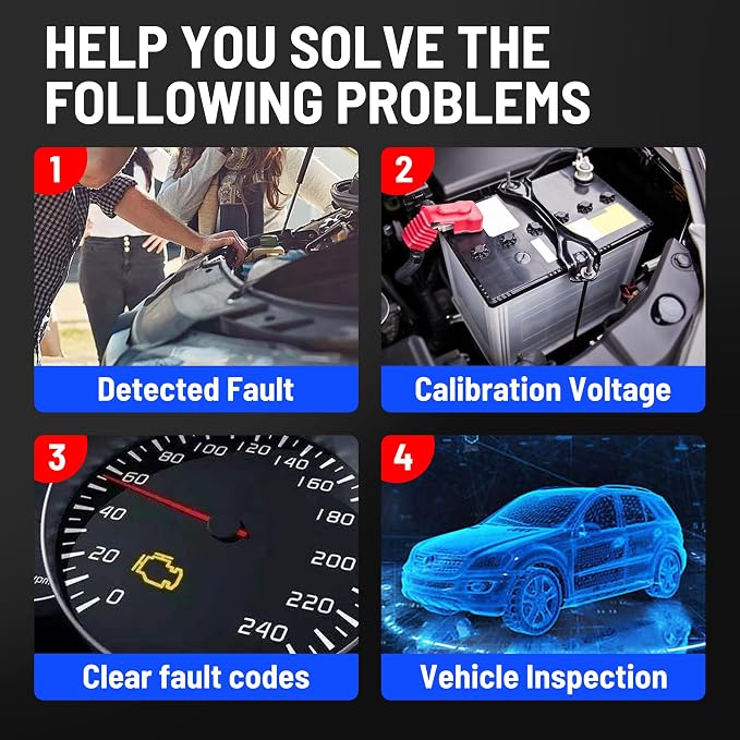 AT300 Car Code Reader, OBD2 Car Code Scanner Check Engine Light Fault Code Reader Scanner CAN Diagnostic Tool for All OBDII Protocol Cars,Cranking Test