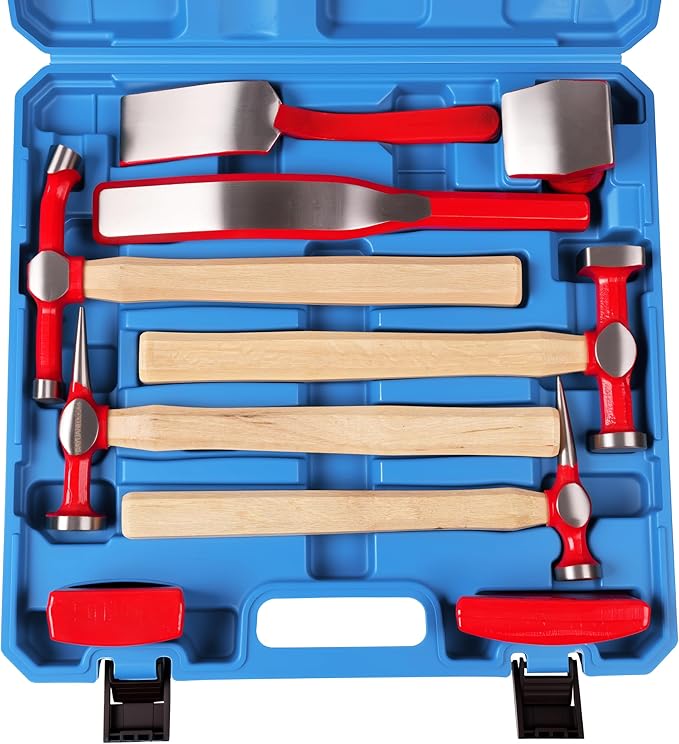 DAYUAN 9 pcs Heavy Duty Auto Body Repair Tool Bundle with 9 Pcs Axle Nut Hub Impact 1/2" Drive Socket 29 30 31 32 33 34 35 36 38mm Socket Set