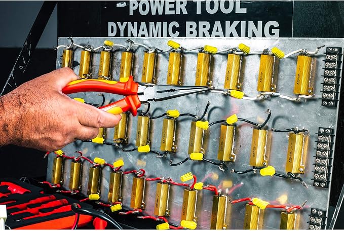 Powerbuilt 50 Pc.1000V Insulated Electricians VDE Tool Set with Waterproof Case, 3/8 in. Dr. Ratchet, 16 Pc. Socket Sizes 10-24mm, 10 Pc. Screwdriver, 6 Pc. Pliers - 240259