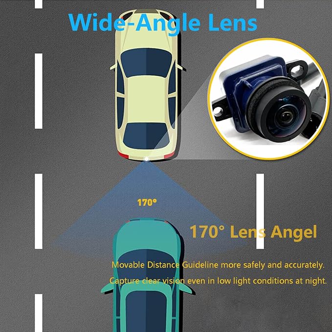 Rear View Back Up Camera Multiangle Views,Compatible with Chrysler Town & Country 2011-2016 Dodge Grand Caravan 2011-2020 Reversing Camera Replaces 4672639AA
