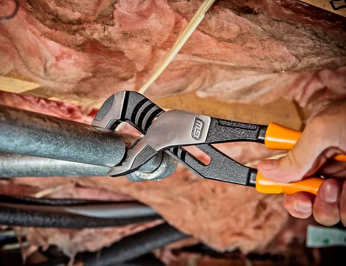 GEARWRENCH 82172 V-Jaw Dipped Handle Tongue and Groove Plier, 10" Size