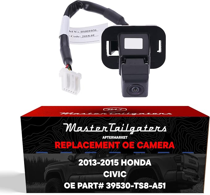 Master Tailgaters Replacement for Honda Civic Coupe w/o Wide Angle (2013-2015) Backup Camera OE Part # 39530-TS8-A51