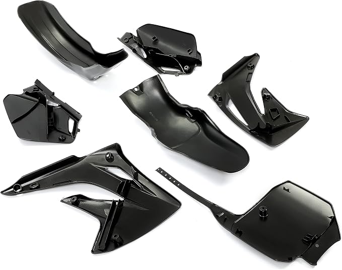 HECASA Compatible with 2003-2007 Honda CR85R Complete Replacement Plastic Kit (Black)