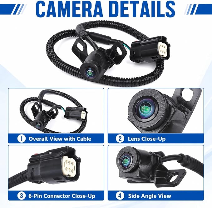 No. 9C3Z-19G490-E Rear View Backup Reverse Parking Camera/Rear View Camera | Camera Compatible with Ford Super Duty F-250 F-350 F-450 F-550 Fits 2008-2012 Park Assist Camera Rear [6 Pins]#FO1960162