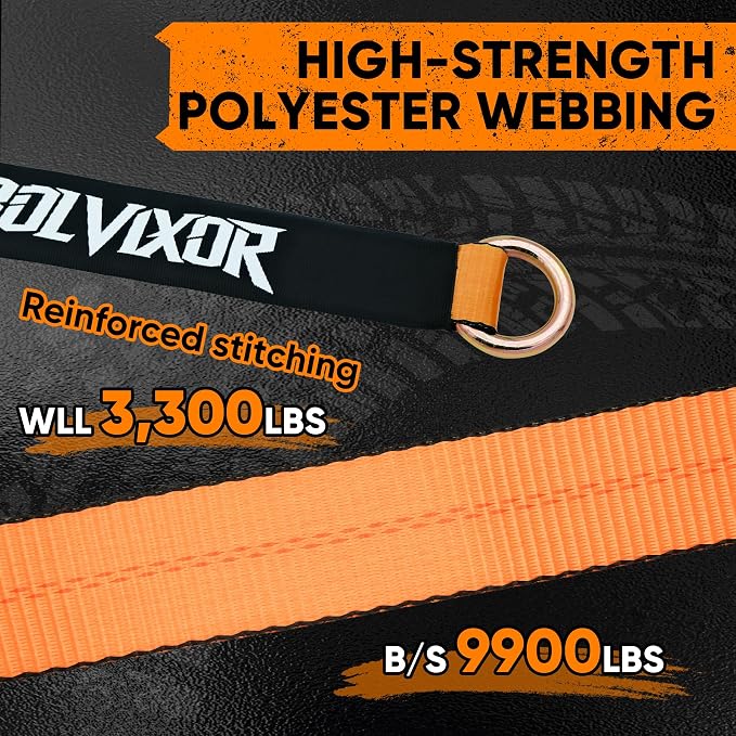 4 Pack Car Tie Down Straps for Trailers - 2" x 96" - 9900LBS Break Strength - Tire Ratchet Straps with Heavy Duty Chain Anchors for Hauling UTV, SUV, Truck, Any Cars