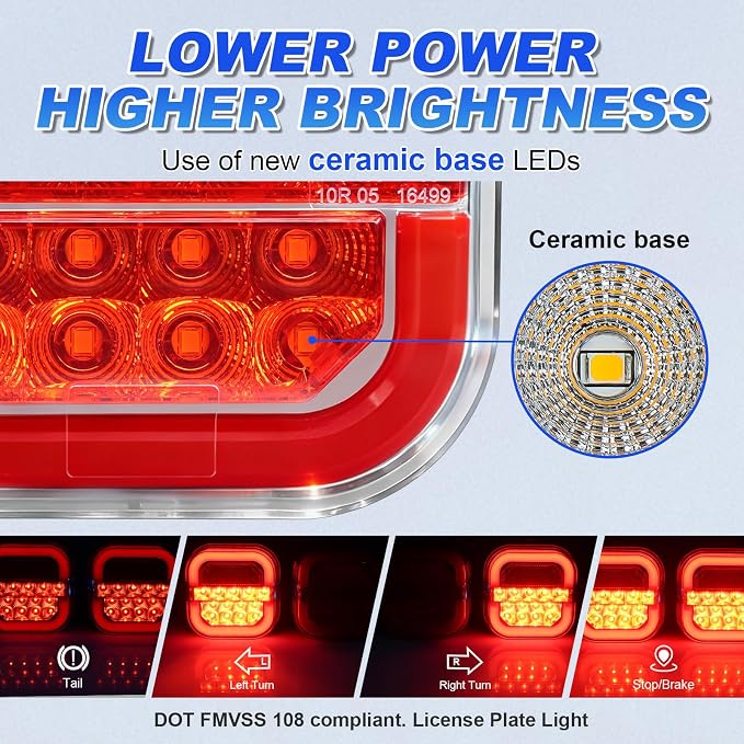 Agrieyes Halo Wireless Trailer Lights, 2 Mounting Options Magnetic Trailer Light for Towing, Portable LED Tow Lights Kit for Trucks, Boat, RV Amber