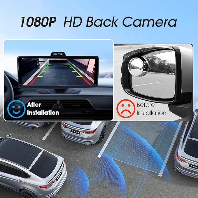 Haudio 9.3” Portable Wireless CarPlay Touch Screen, Plug & Play CarPlay Screen for Car, Apple CarPlay & Android Auto, 1080P Backup Camera, Voice Control, Bluetooth, GPS Navigation, No Installation